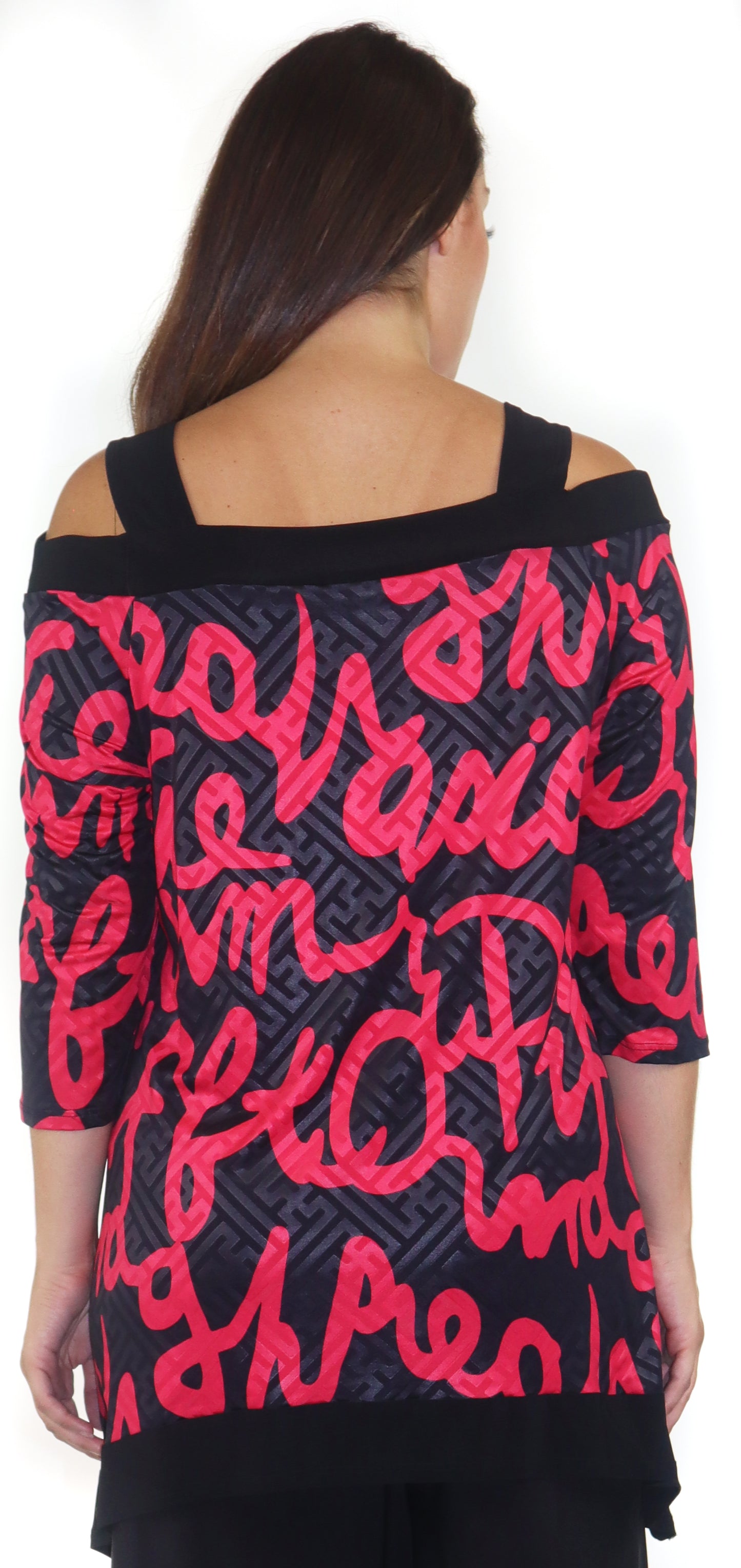 Cold Shoulder Tunic, Classic Plus size Tunic top with cut out details to the shoulders. S to 3XL