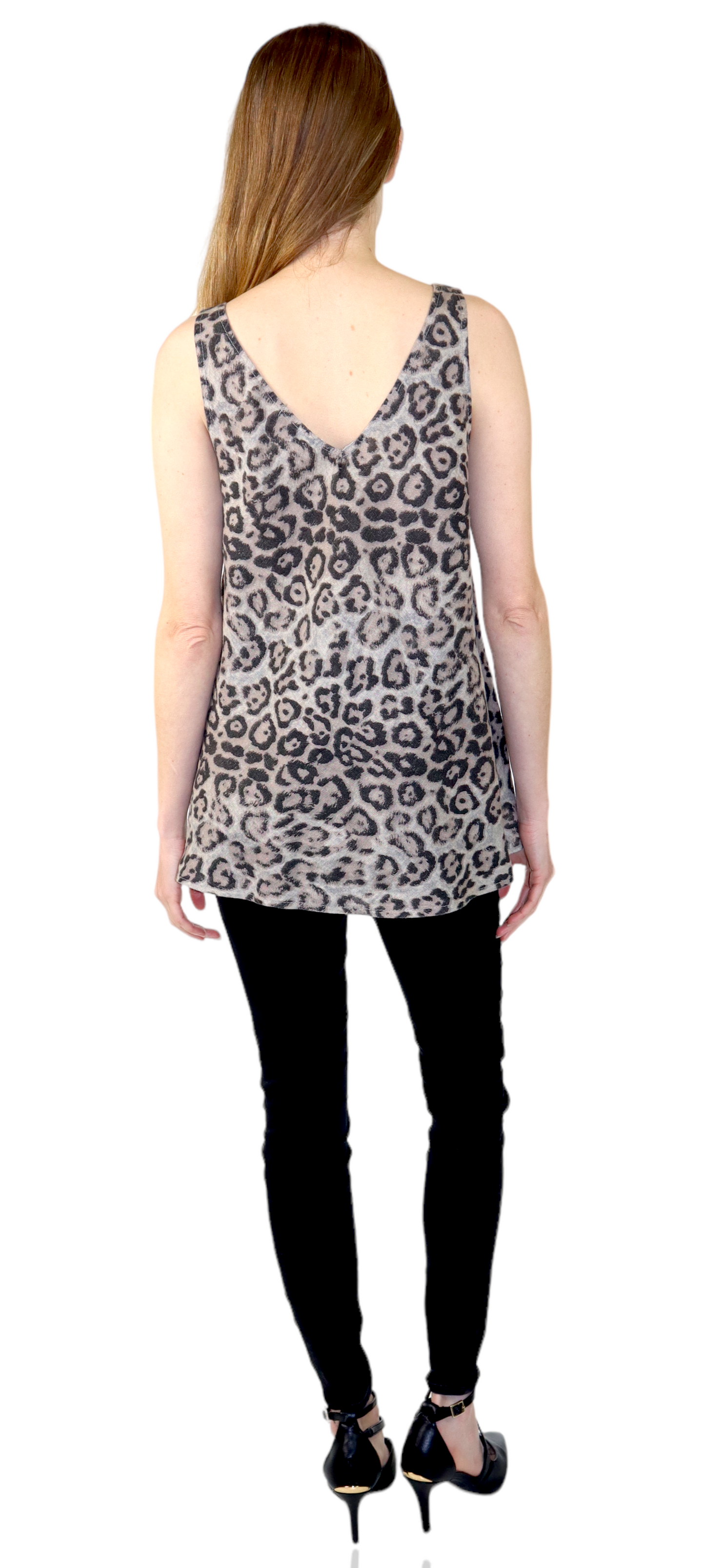 Womens Linen V-Neck Biased Cut Sleeveless Tank Top Tunic Blouse