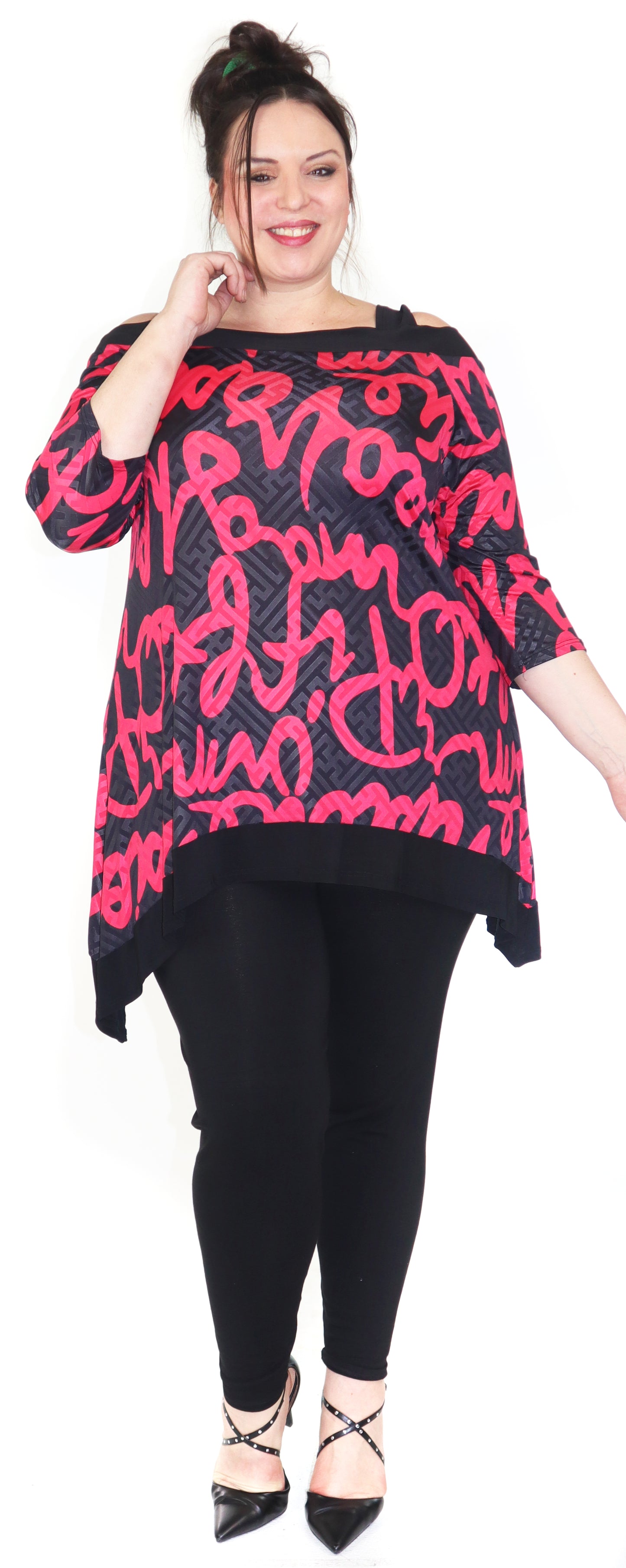 Womens Cold Shoulder Square Neckline Tunic Blouse Top | Reg and Plus Sizes