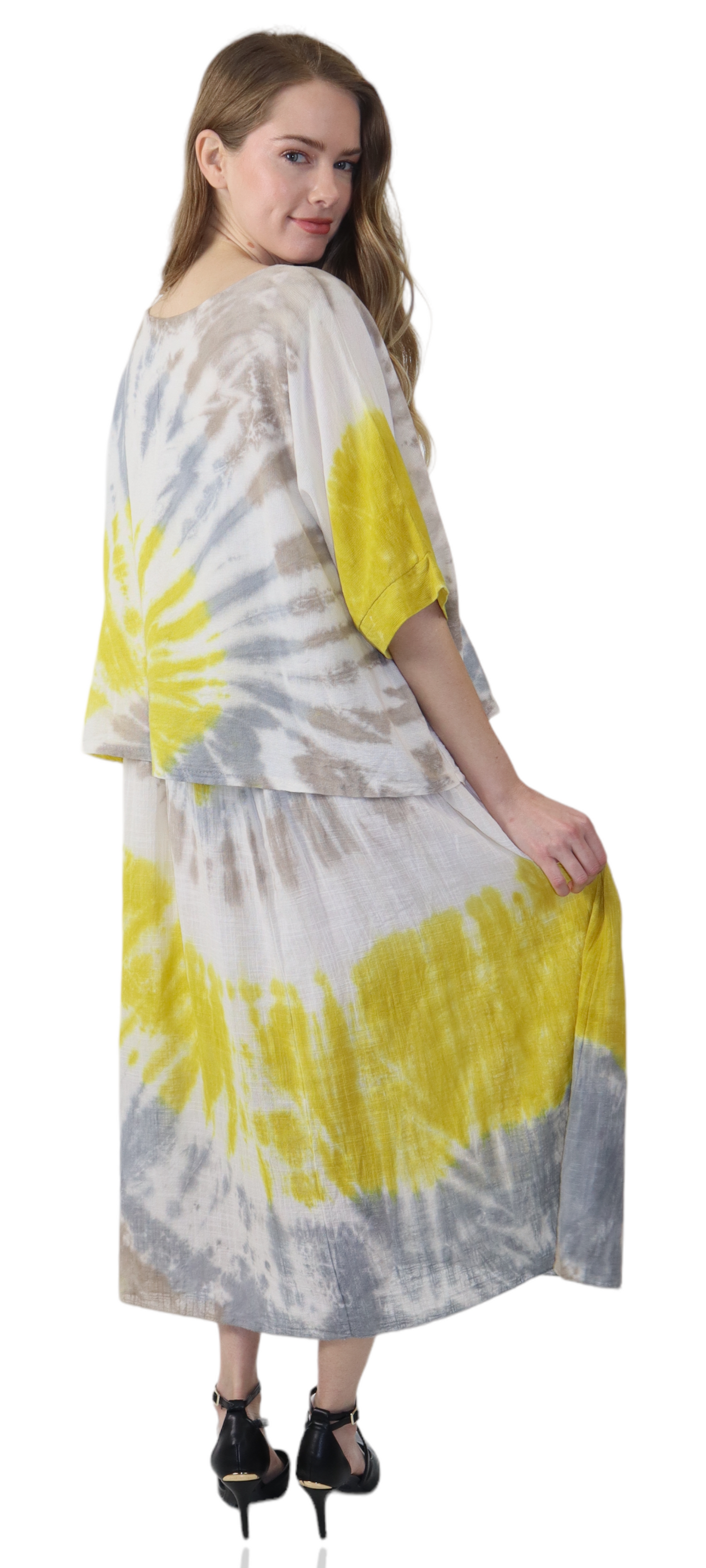 Womens Tie Dye Relaxed Fit Maxi Dress | One Size Fits All