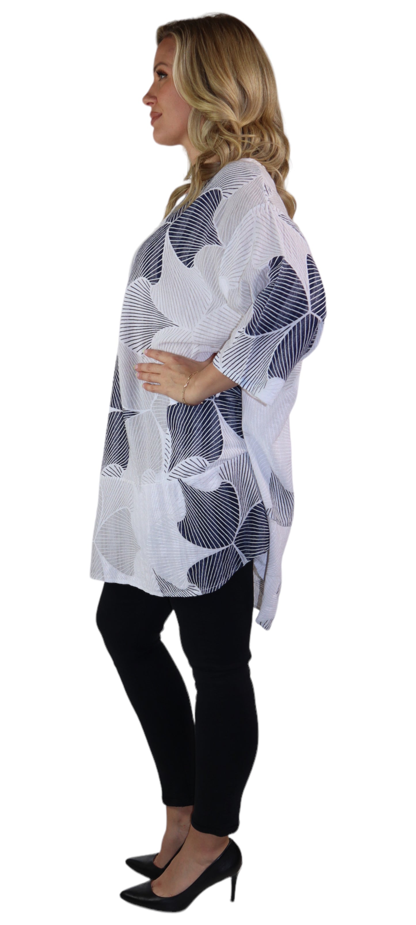 Womens Linen Long Relaxed Fit Tunic Dress Top with Front Pockets | One Size Fits All (S-1X)