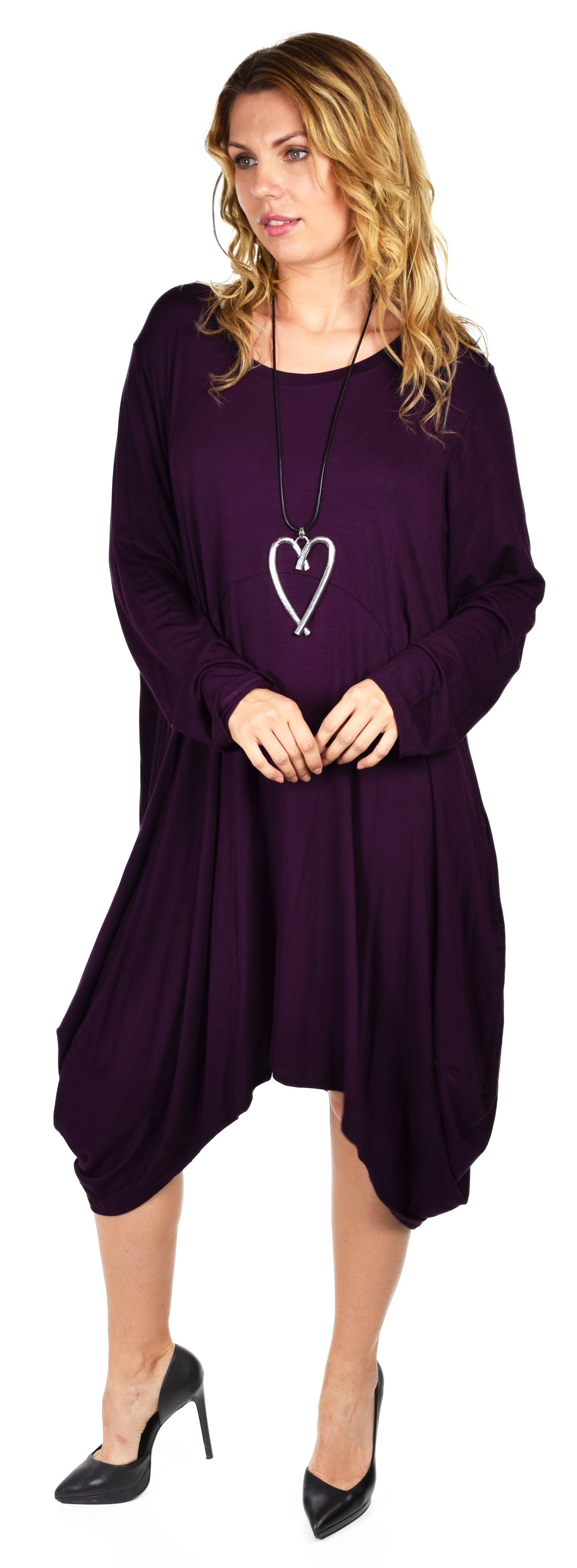 Dare2bstylish Artsy Balloon Layering Tunic Dress in Lagenlook Plus size,