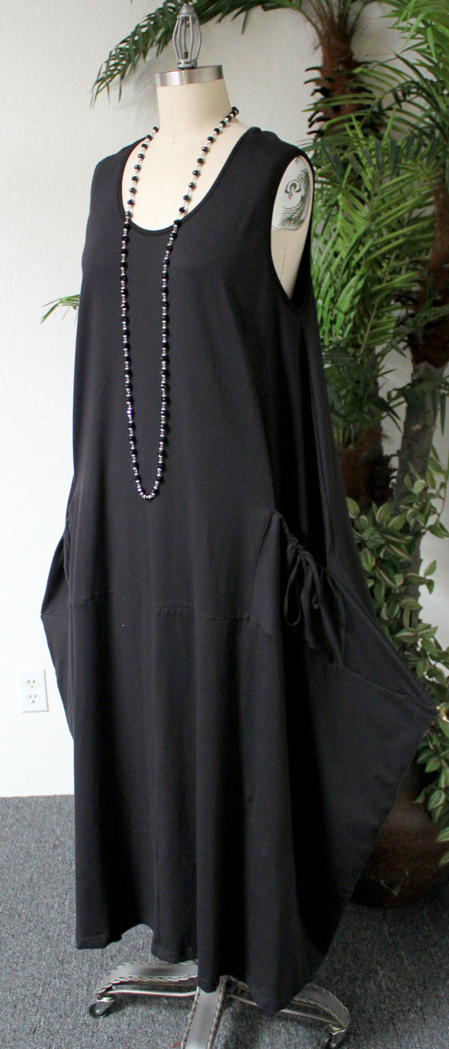 Comfyplus Dress, Quirky Dress, Artsy Dress, Plus size Dress, Lagenlook Dress, Curvy Dress, Sleeveless One size Dress will fit 1XL/2XL/3XL