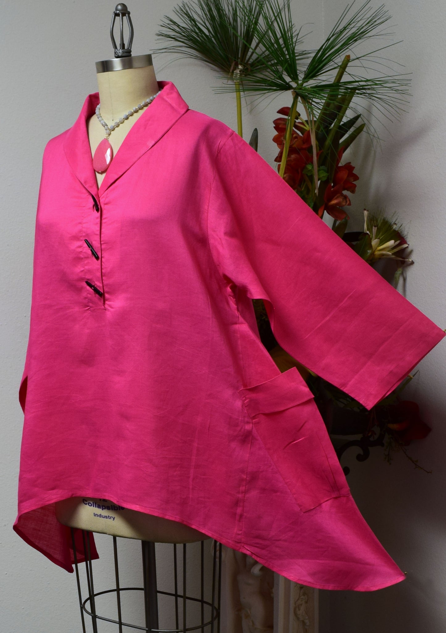 Linen Blouse, Linen Tunic, Plus Size Tunic, Asymetrical Tunic, Lagenlook Tunic, Plus size tunic top M TO 3XL