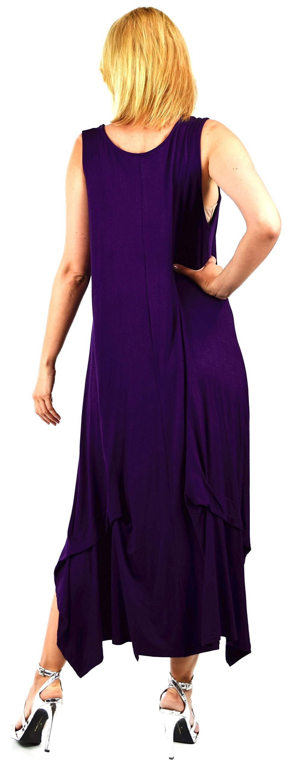 Sleeveless Loose Fitting Maxi Summer Dress in Plus Sizes