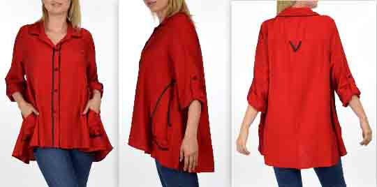 Made in USA,Stylish,Artsy Blouse, Designer Shirt,lagenlook Shirt, Small to Large