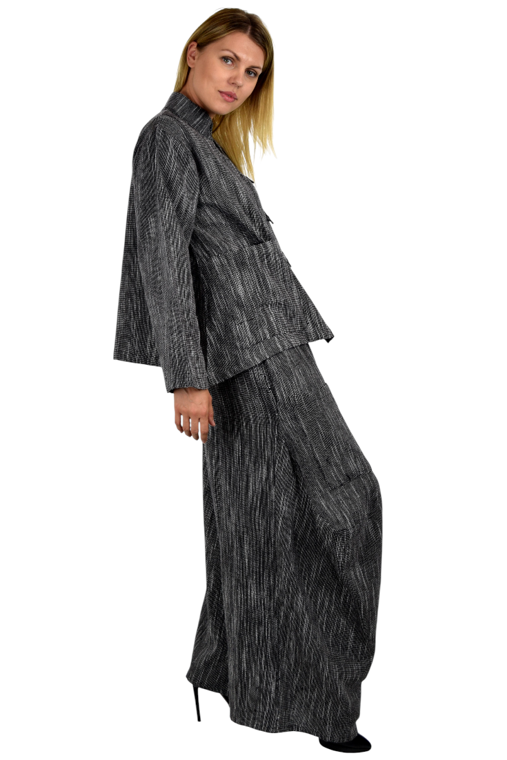 Artsy and Designer 2 PC Cotton Flex Pant Set, Hand Spun Pant Set,Cotton Flax Pant Set, 2 pc pant set, Lagenlook pant set