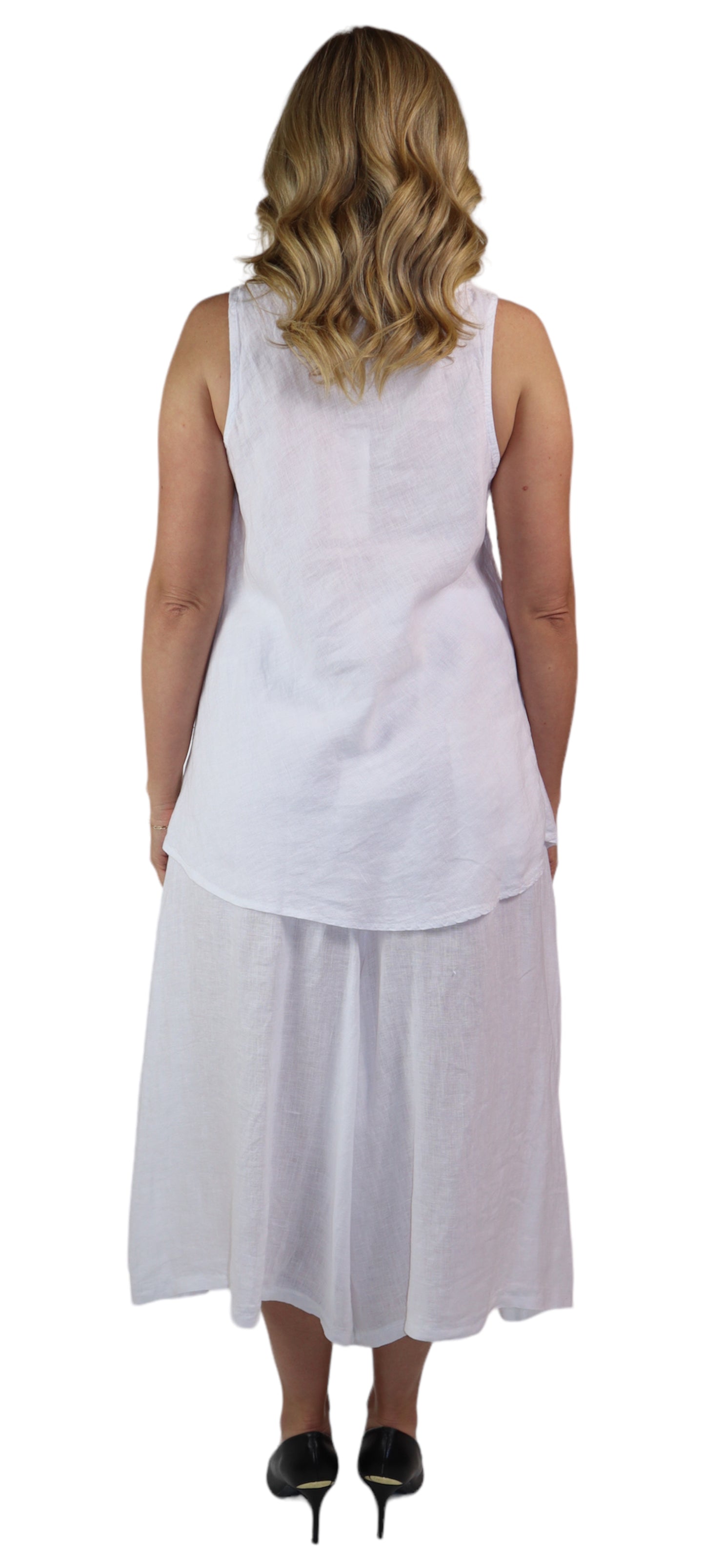 2 Piece Linen Culotte Pant Set, Linen Wide Leg Crop Pant Set, Linen Women Culotte Pants Set