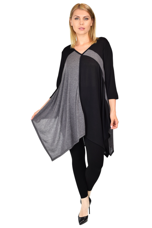 Artsy Tunic, Lagenlook top, Plus size tunic, M.L,1XL,2XL,3XL