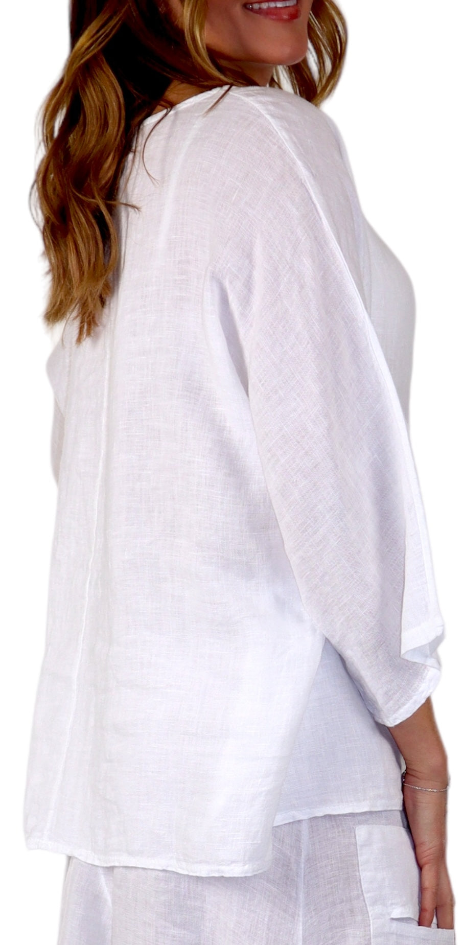 Womens Plus Size Oversized Baggy Swirl Print Artsy Bohemian 100% Linen Tunic Shirt Top | One Size Fits All