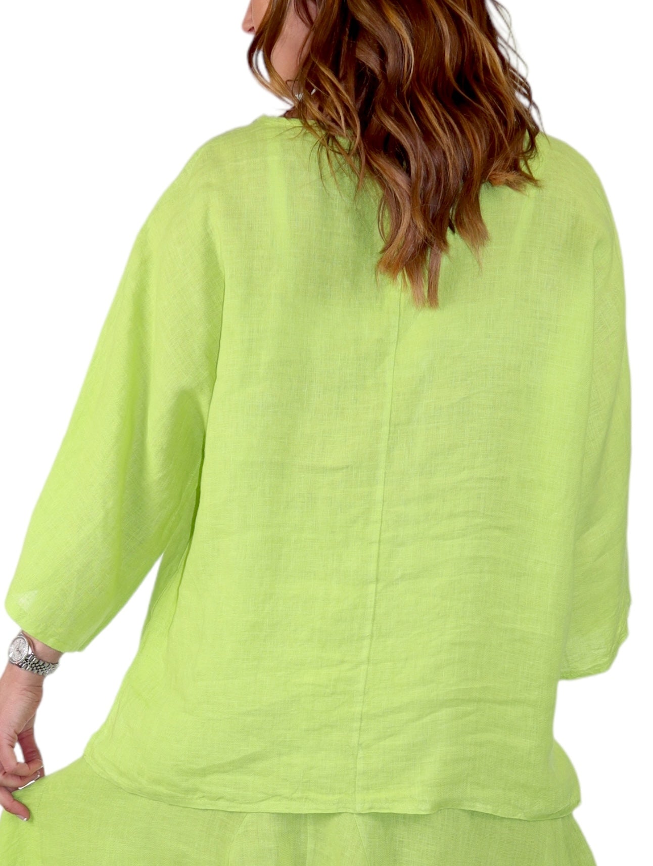 Womens Plus Size Oversized Baggy Swirl Print Artsy Bohemian 100% Linen Tunic Shirt Top | One Size Fits All