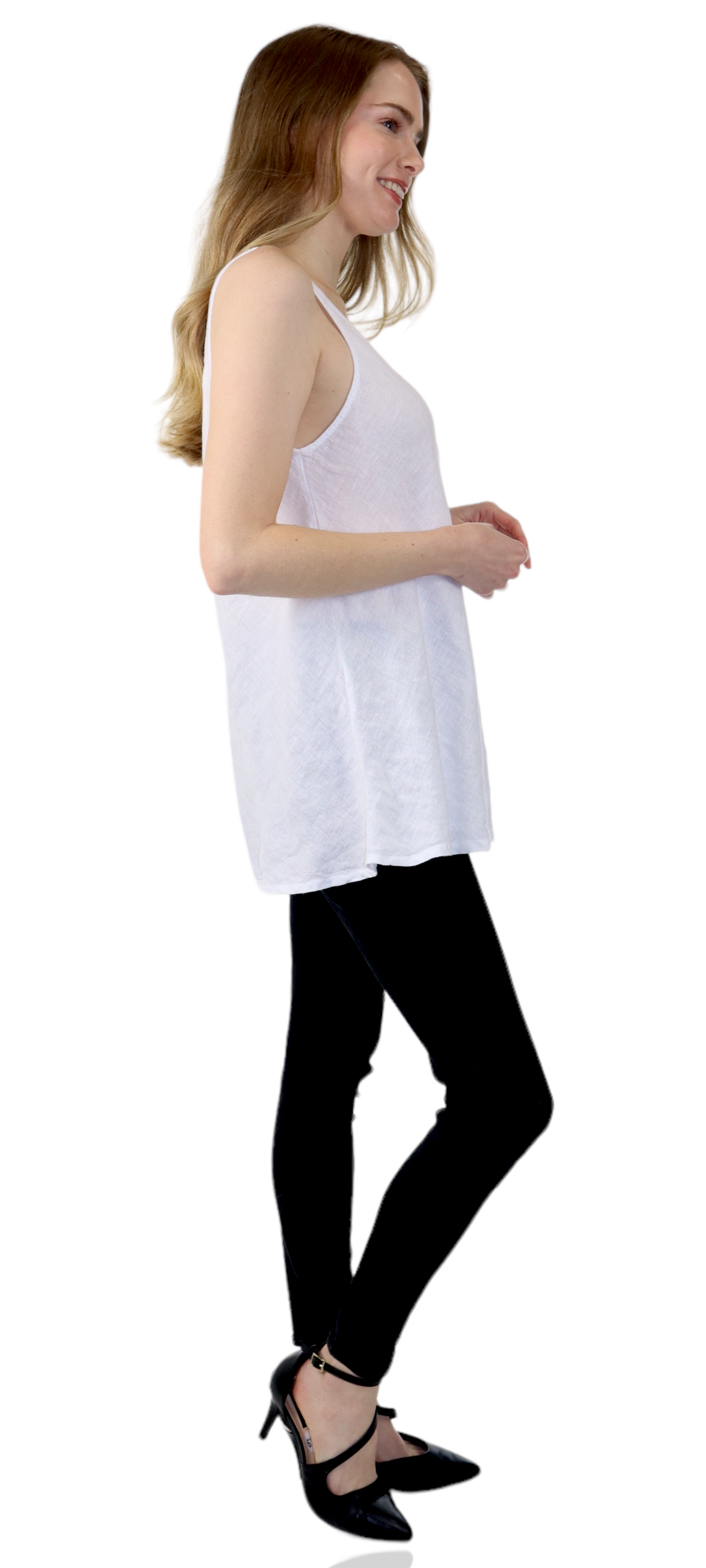 Womens Cheetah Print Linen V-Neck Biased Cut Sleeveless Tank Top Tunic Blouse