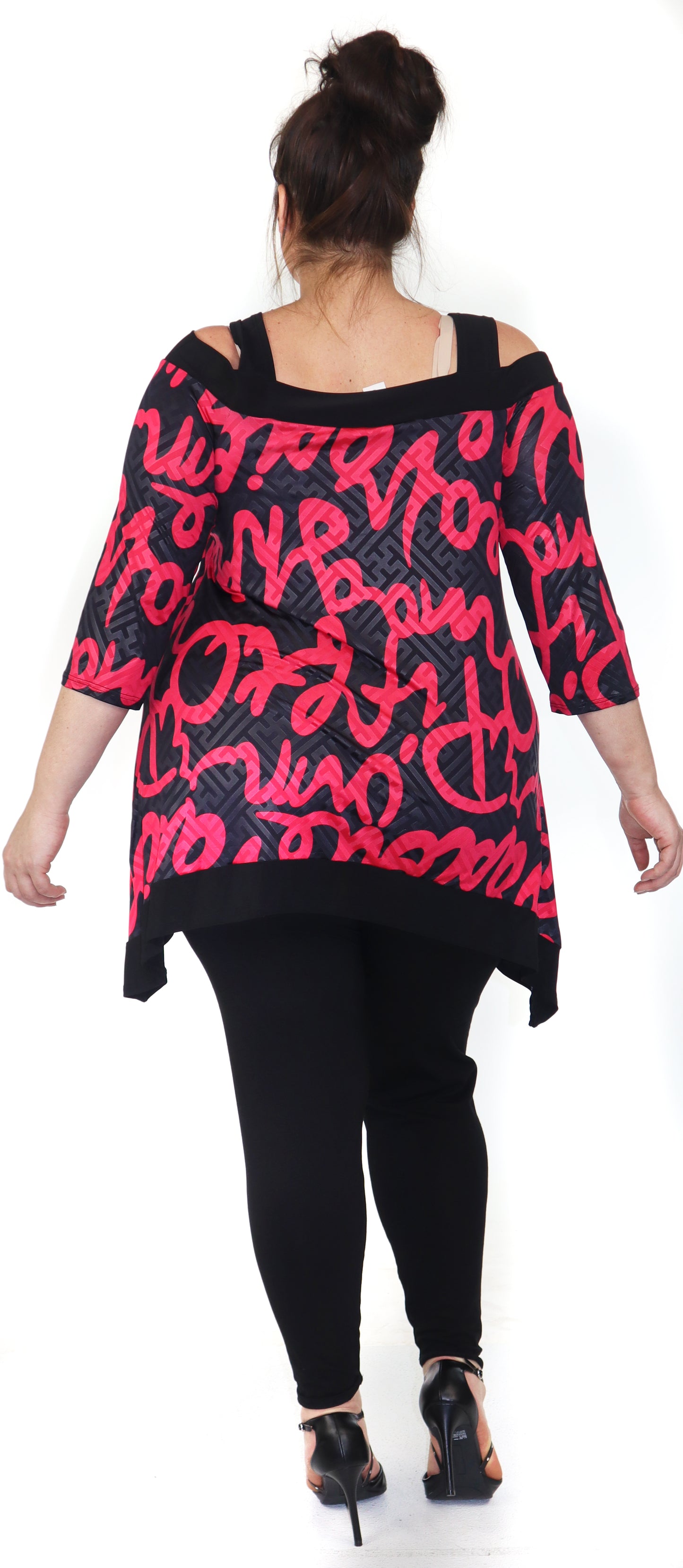 Womens Cold Shoulder Square Neckline Tunic Blouse Top | Reg and Plus Sizes
