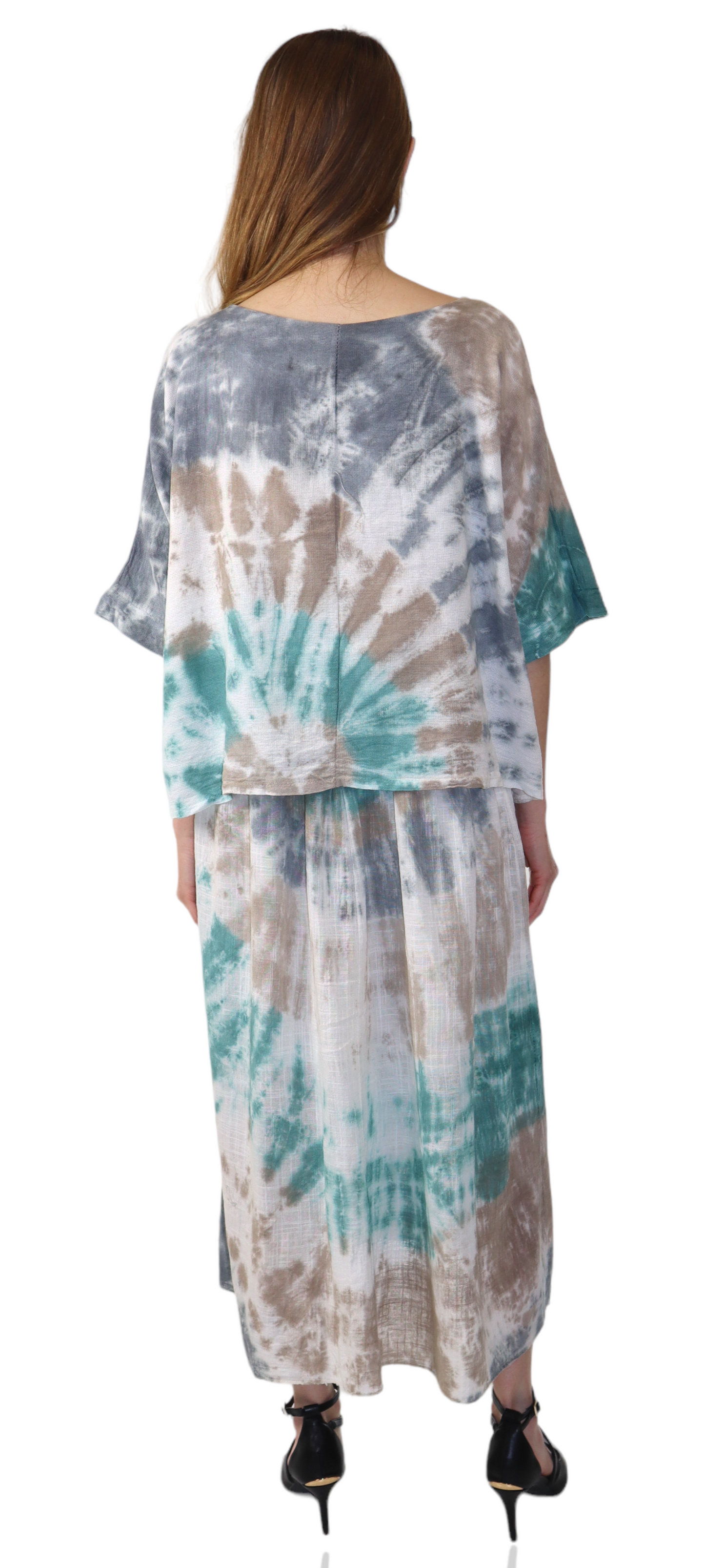 Womens Tie Dye Relaxed Fit Maxi Dress | One Size Fits All
