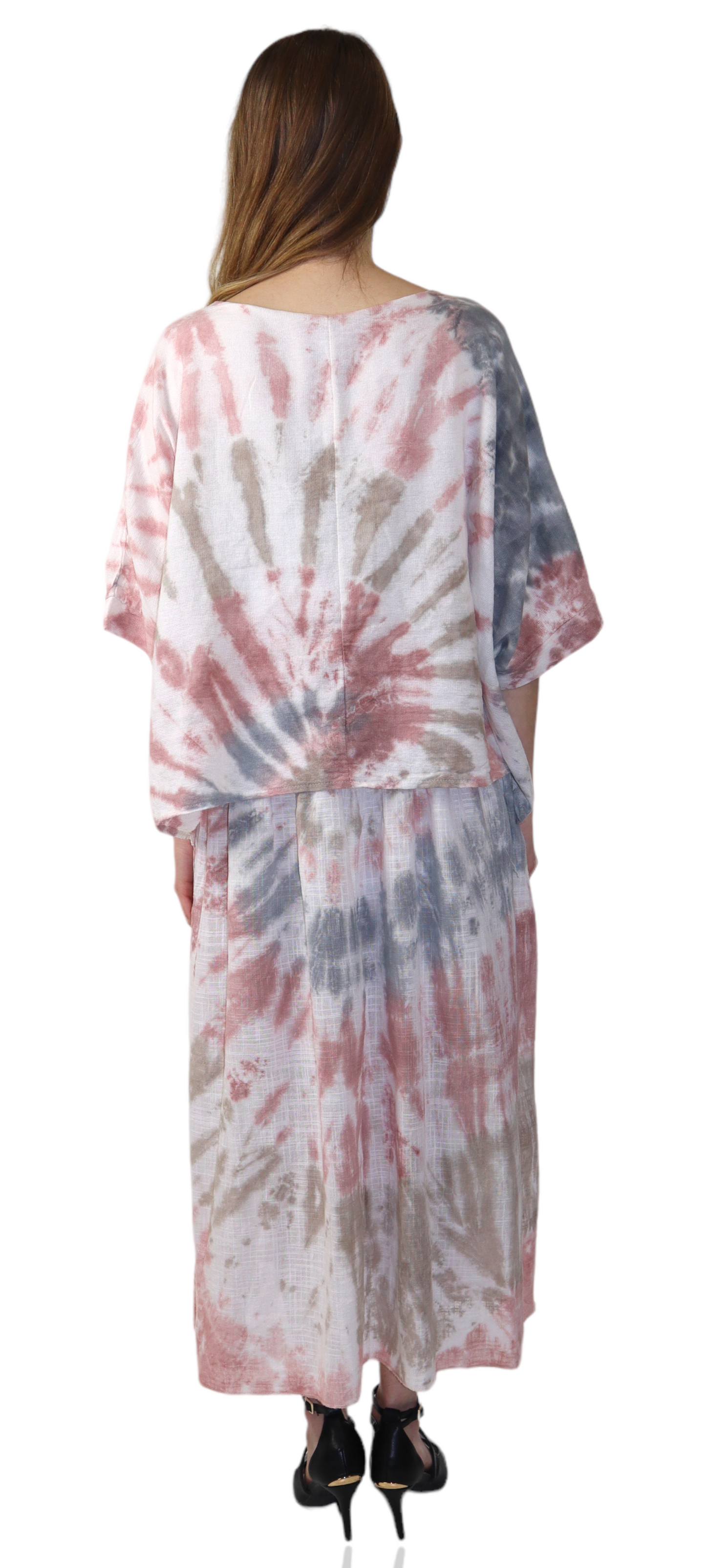 Womens Tie Dye Relaxed Fit Maxi Dress | One Size Fits All