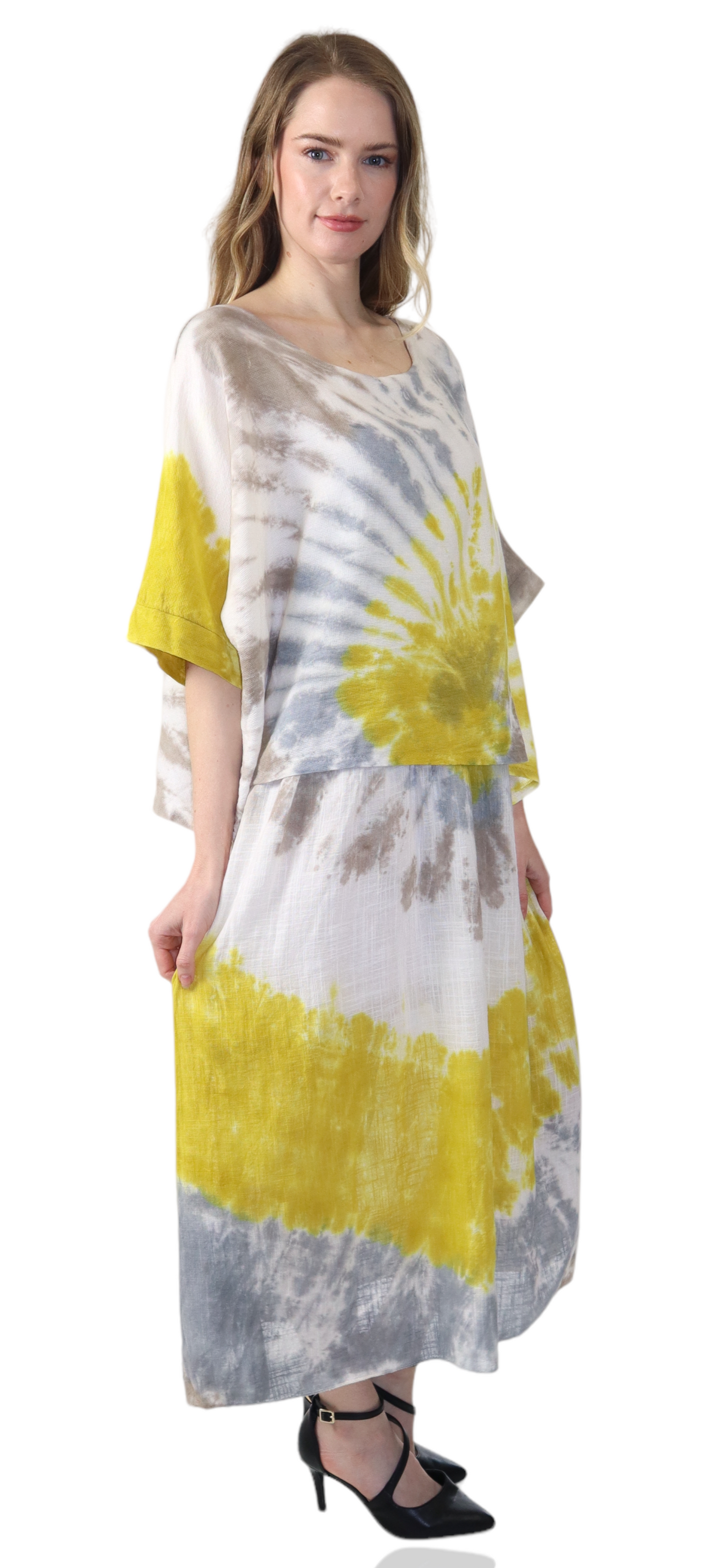 Womens Tie Dye Relaxed Fit Maxi Dress | One Size Fits All