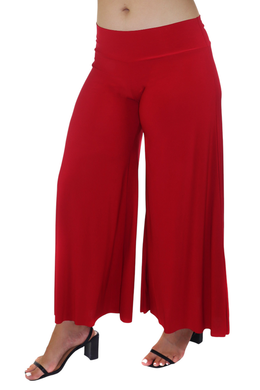Women High Waist Plus Size BoHo Wide Legged Pants | Sizes 1X-6X, Handmade in USA