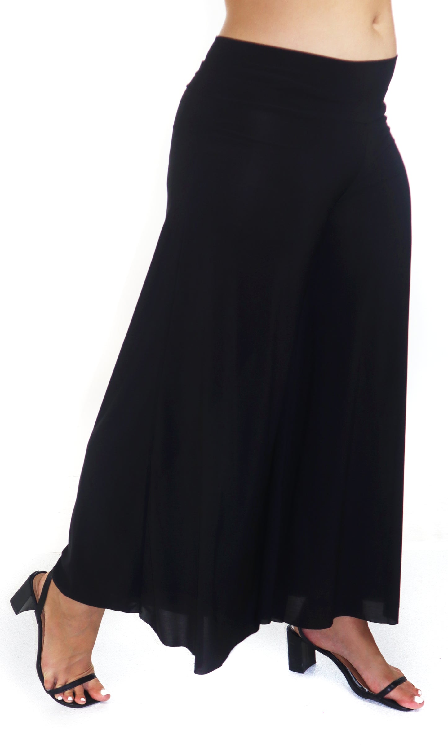 Women High Waist Plus Size BoHo Wide Legged Pants | Sizes 1X-6X, Handmade in USA