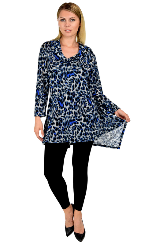 Cowl Neck Tubic, Traveler Tunic, Boho, Gypsy,Lagenlook Tunic,  Designer Plus size top, Plus Tunic
