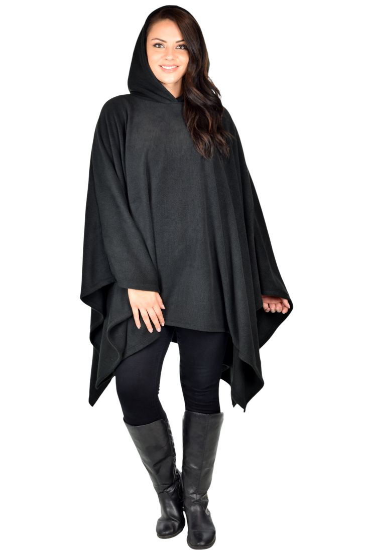 Full Size Poncho, Warm Poncho,Hooded Poncho, Fleece Poncho, Plus Size Poncho in warm and cozy Fleece fabric fits up to 5xl