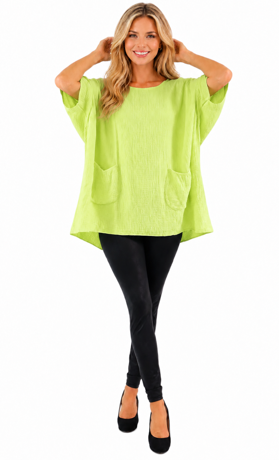 Cotton Gauze Asymmetric Oversize Tunic Top | One Size Fits all (S-XL)