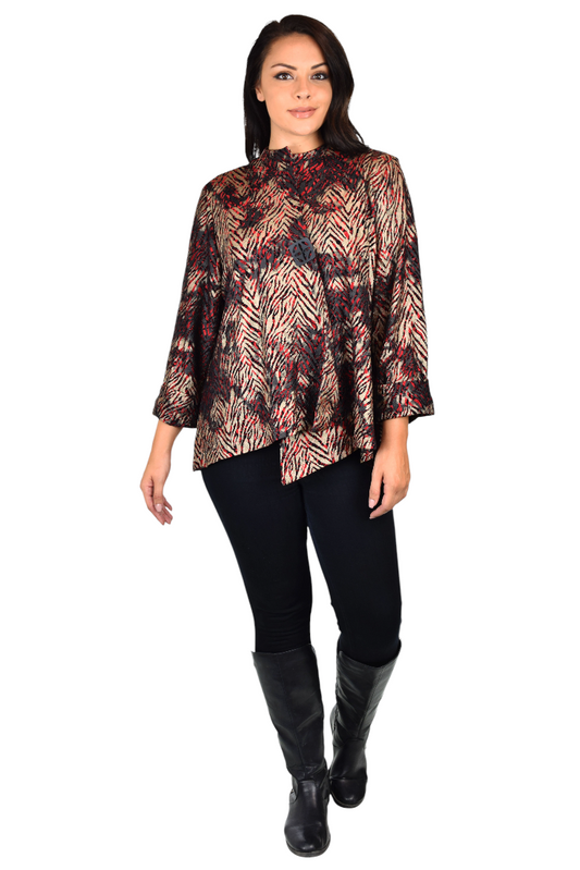 Aristocratic Jacket, High End Jacket, Designer Jacket, Asymmetrical Jacket, Crop Jacket. S to 3XL. Plus and Regular Size