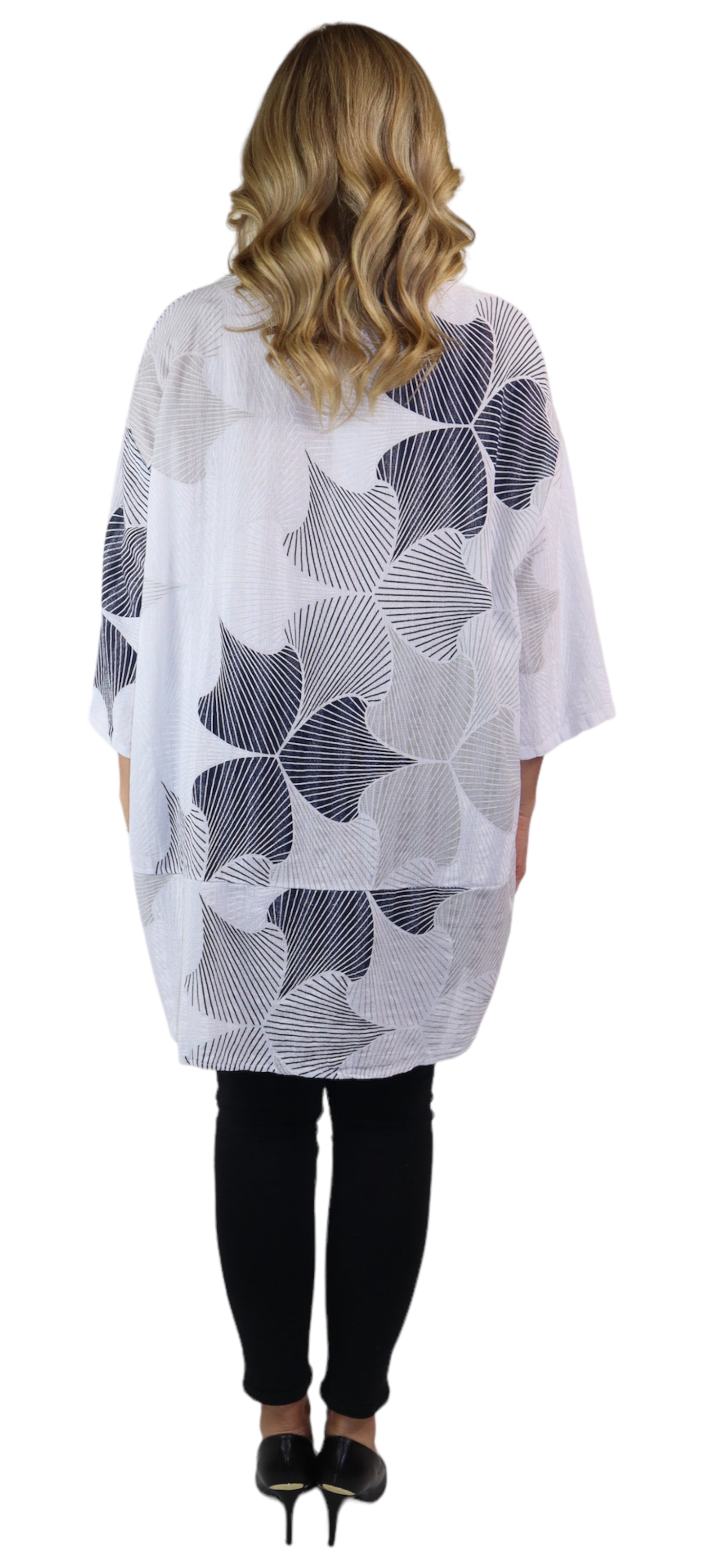 Comfy Women's Relaxed Fit long tunic, Made in Italy,  One Size Fits S to XL, 100% Cotton