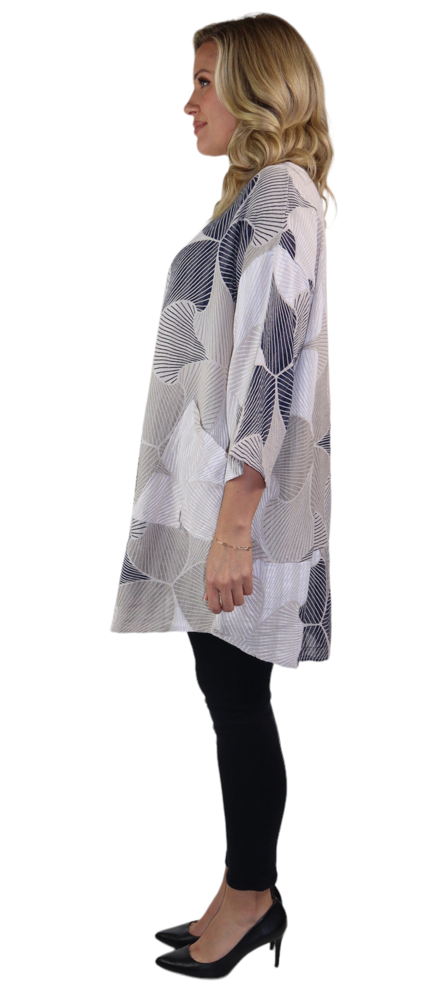 Womens Linen Long Relaxed Fit Tunic Dress Top with Front Pockets | One Size Fits All (S-1X)