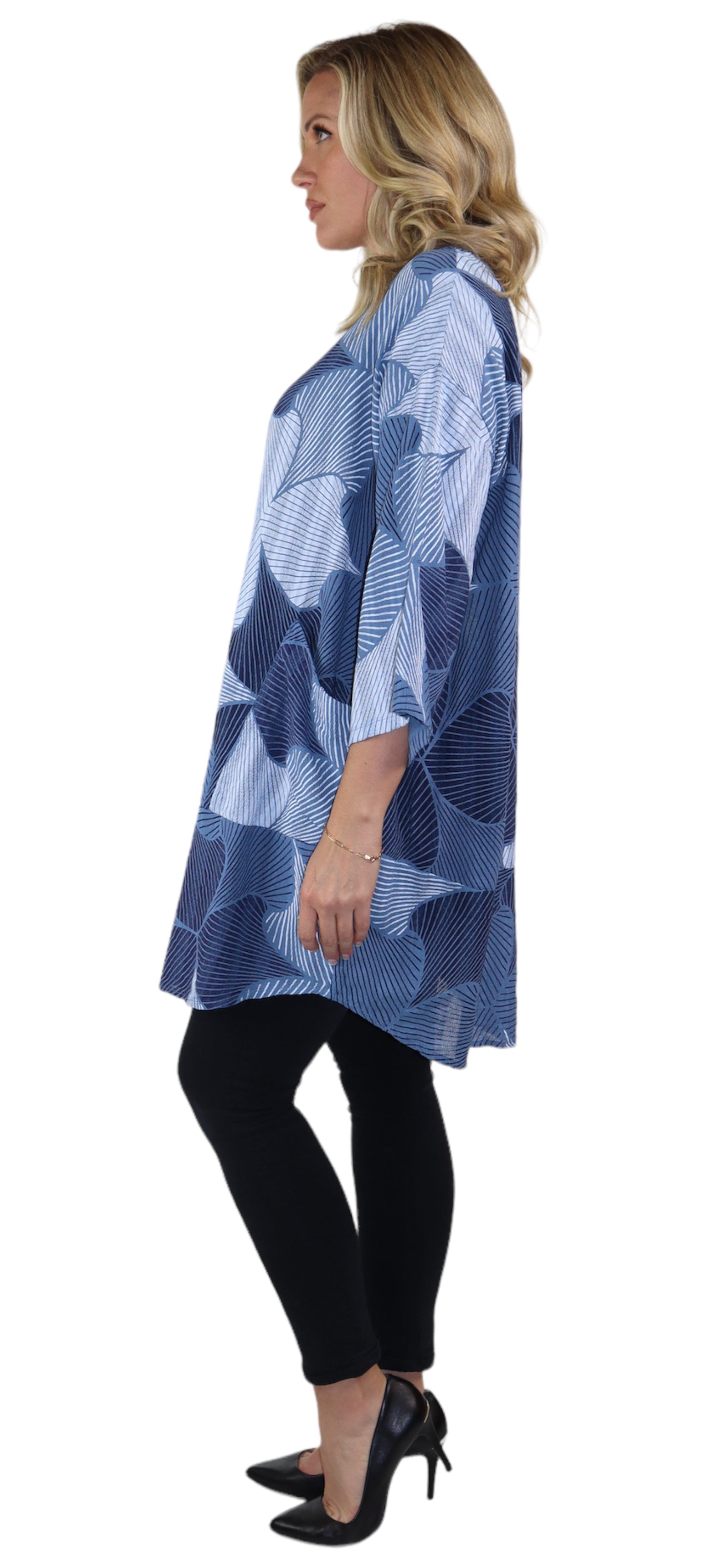 Comfy Women's Relaxed Fit long tunic, Made in Italy,  One Size Fits S to XL, 100% Cotton
