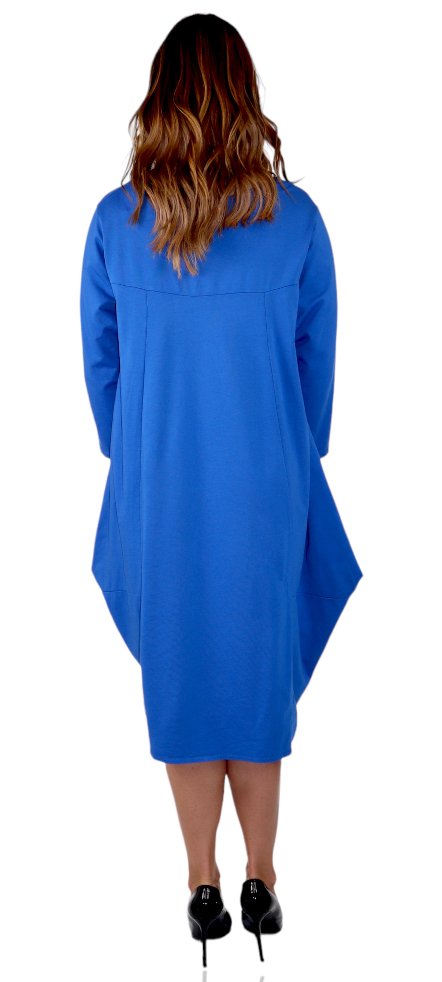 Women's Cotton Relaxed Fit Bubble Hem Dress Top