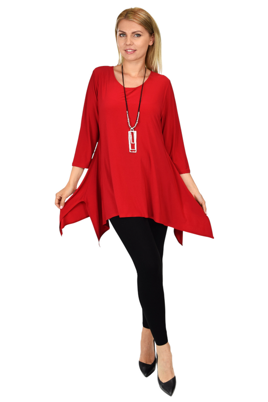 Dare2bstylish Swingy Love Bug Plus size tunic for Travel and Much More. M to 3XL, RedTunic