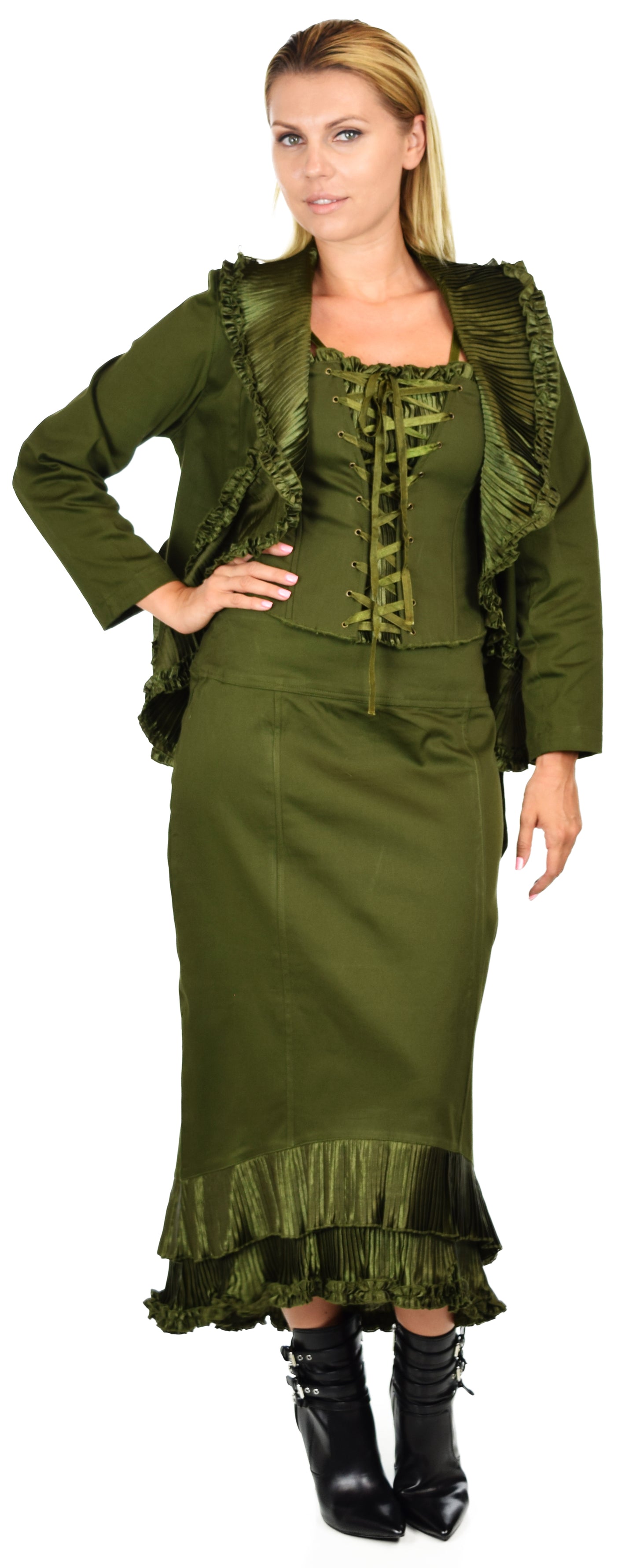 3 PC skirt set, Designer skirt set, Satin skirt set, Plus size and regular size skirt set