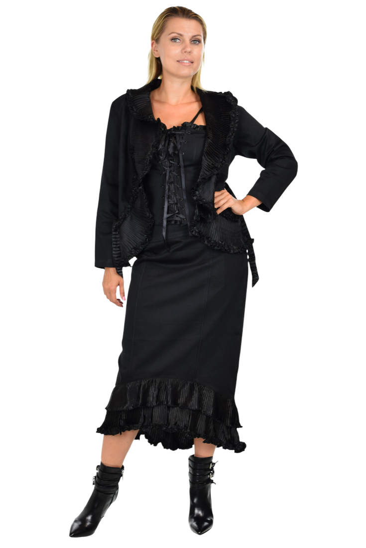 3 PC skirt set, Designer skirt set, Satin skirt set, Plus size and regular size skirt set