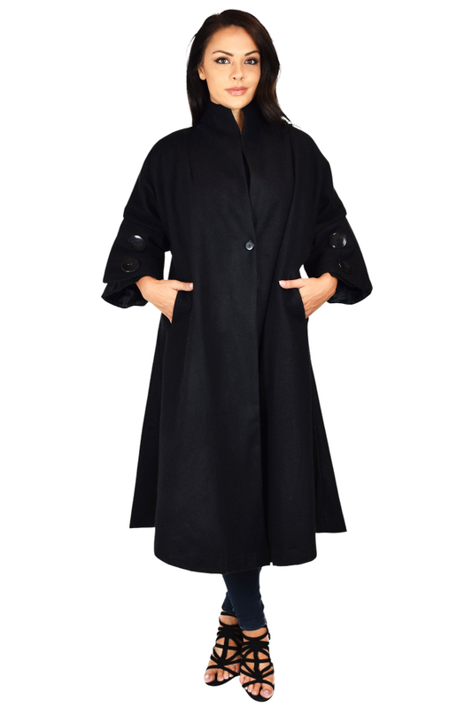 Women Swing Jacket/Coat,Designer Coat, European Style Coat,  Regular and Plus Size Coat, Heavy Wool blend Coat,  Swing Coat. Oversized Coat