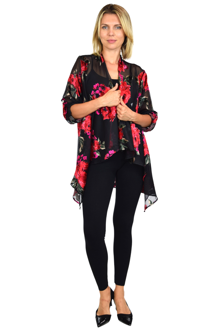 Dare2bstylish Duster, Exclusive Lagenlook Duster, Printed Jacket, Plus size duster, Printed cover up, M to 3XL, Party Wear, Offce Wear