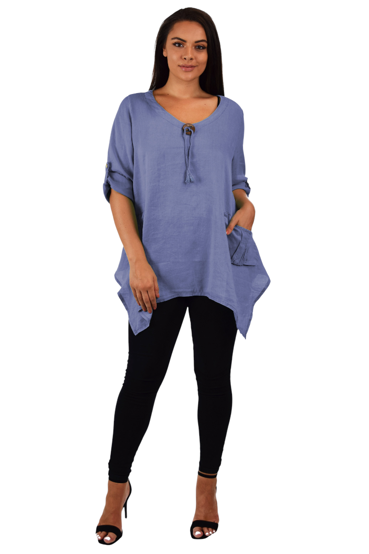 100% Pure linen washed OVERSIZE tunic, Plus size tunic, Relaxed fit tunic