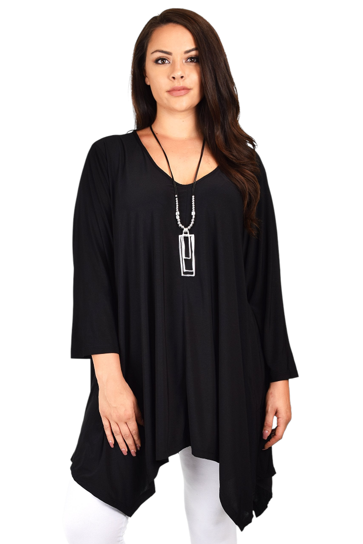 Comfyplus Tunic, Versatile and Oversize Tunic, lagen look Tunic,  Plus size tunic with side pockets. Fits 1XL/2XL/3XL