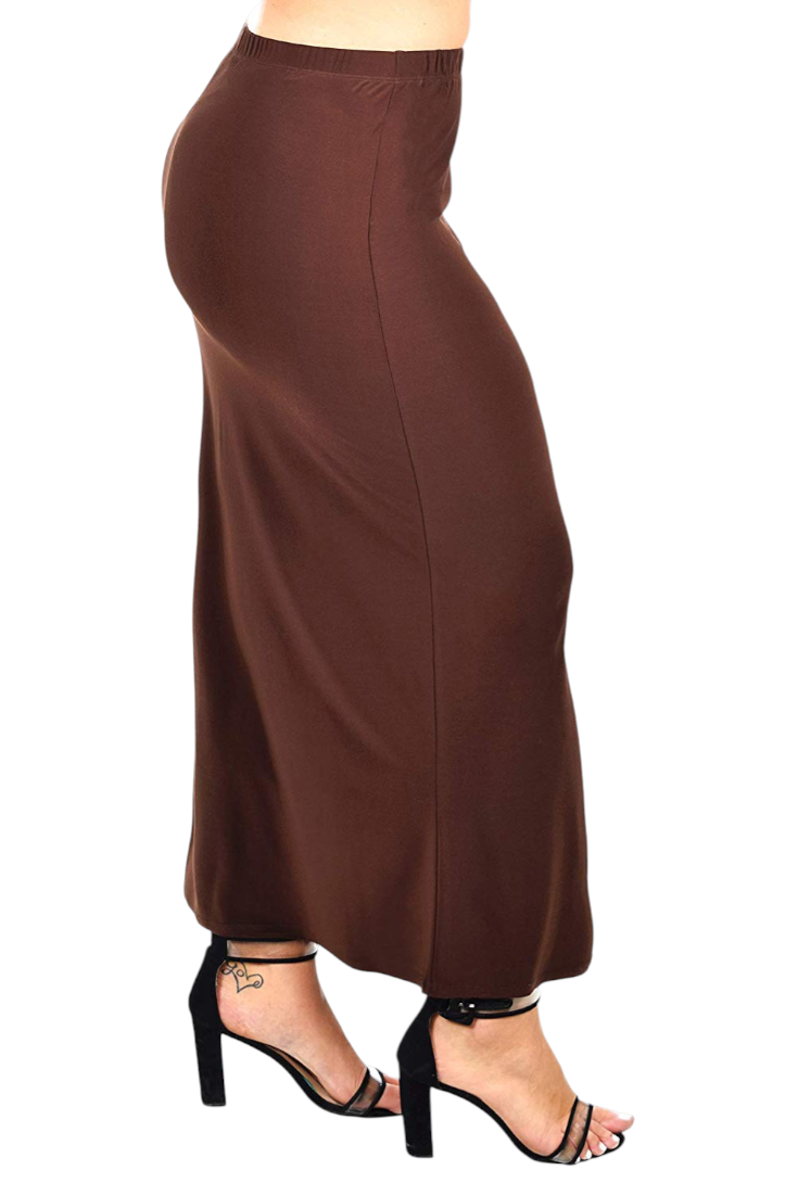 Dare2BStylish Women's Stretchy Office Maxi Pencil Skirt | Reg & Plus Sizes | Made in US