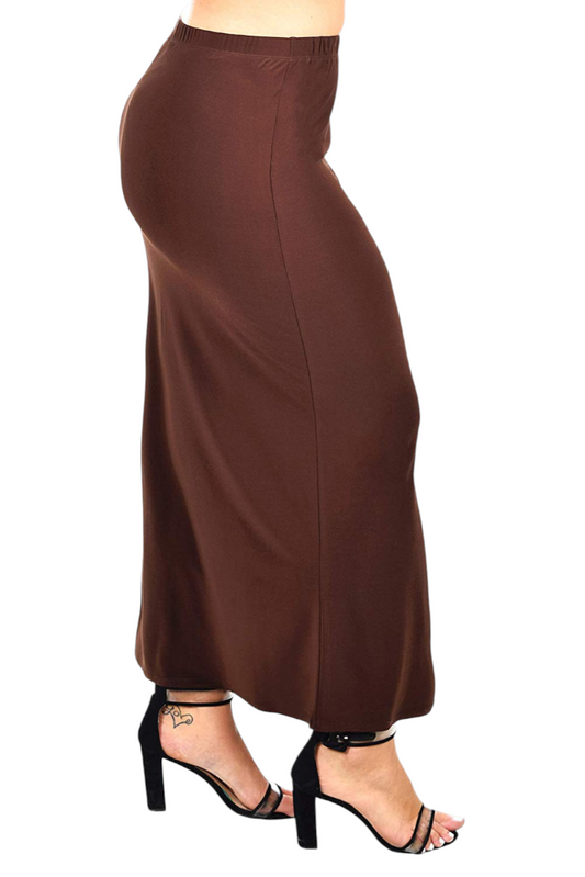 Dare2BStylish Women's Stretchy Office Maxi Pencil Skirt | Reg & Plus Sizes | Made in US