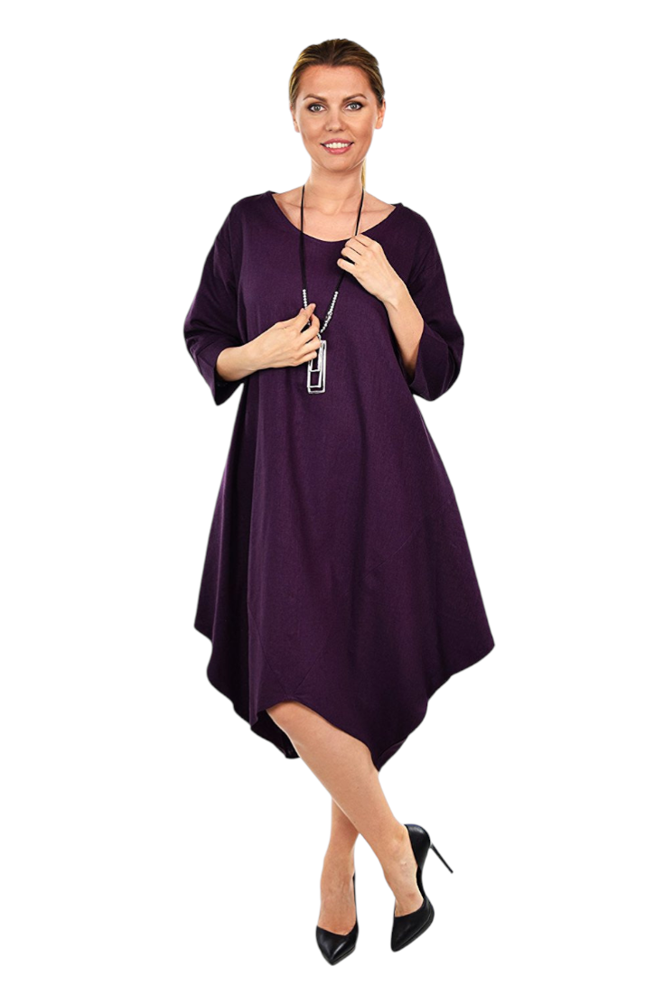 Linen Dress, Designer Linen Dress, Quirky Linen Dress, Lagenlook Linen Dress, Balloon Dress