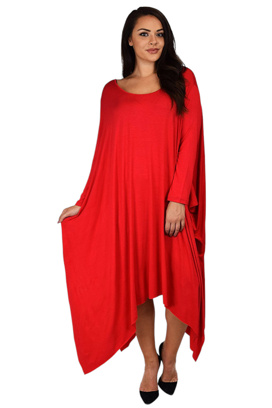 Plus Size Tunic Dress, Asymmetrical Tunic Dress, Comfortable Long Tunic Dress