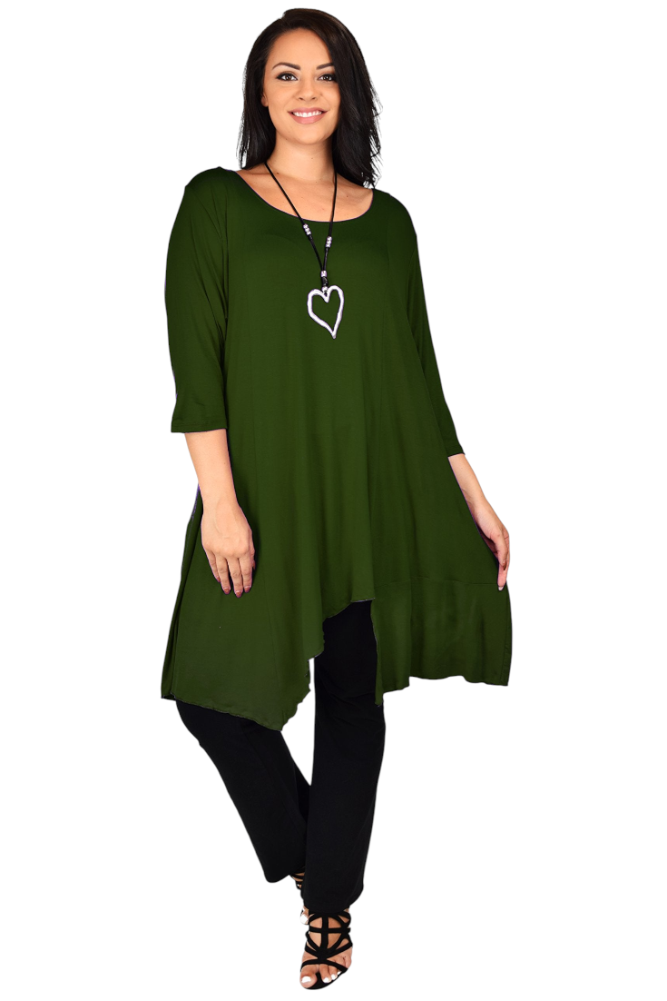 Plus Size Tunic, Full figured tunic, Summer Tunic,  Asymmetrical Tunic, Long Tunic, Designer Tunic, Women Tunic
