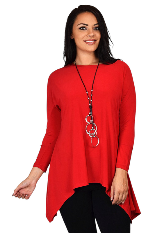 Summer Asymmetrical Fishtail Swing Tunic Shirt Top