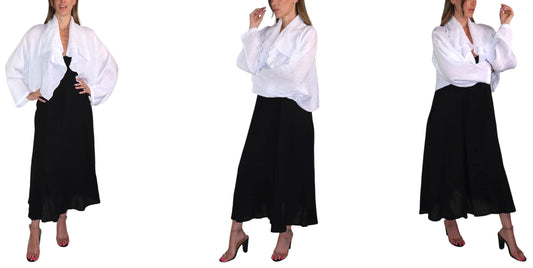 2 Piece Linen High Fashion Shrug and Sleeveless Dress Set | One Size (Fits S-L)