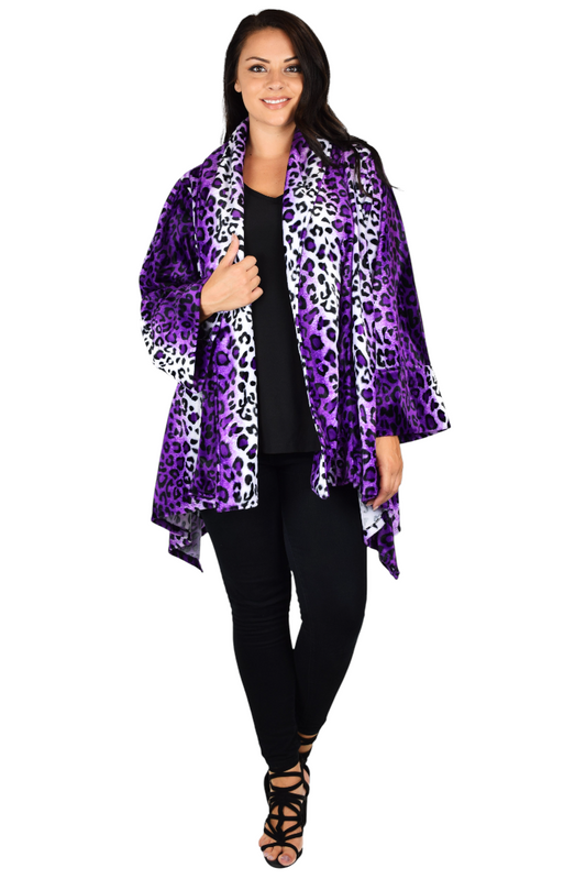 Made in USA, Ultimate Travelers Jacket, Plus Size Jacket, Velvet Duster, Winter jacket, Animal Print Jacket