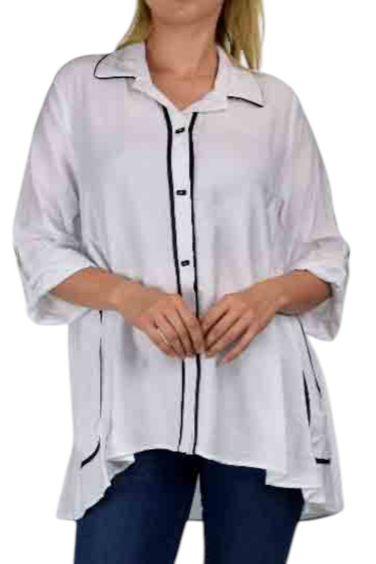 Made in USA,Stylish,Artsy Blouse, Designer Shirt,lagenlook Shirt, Small to Large