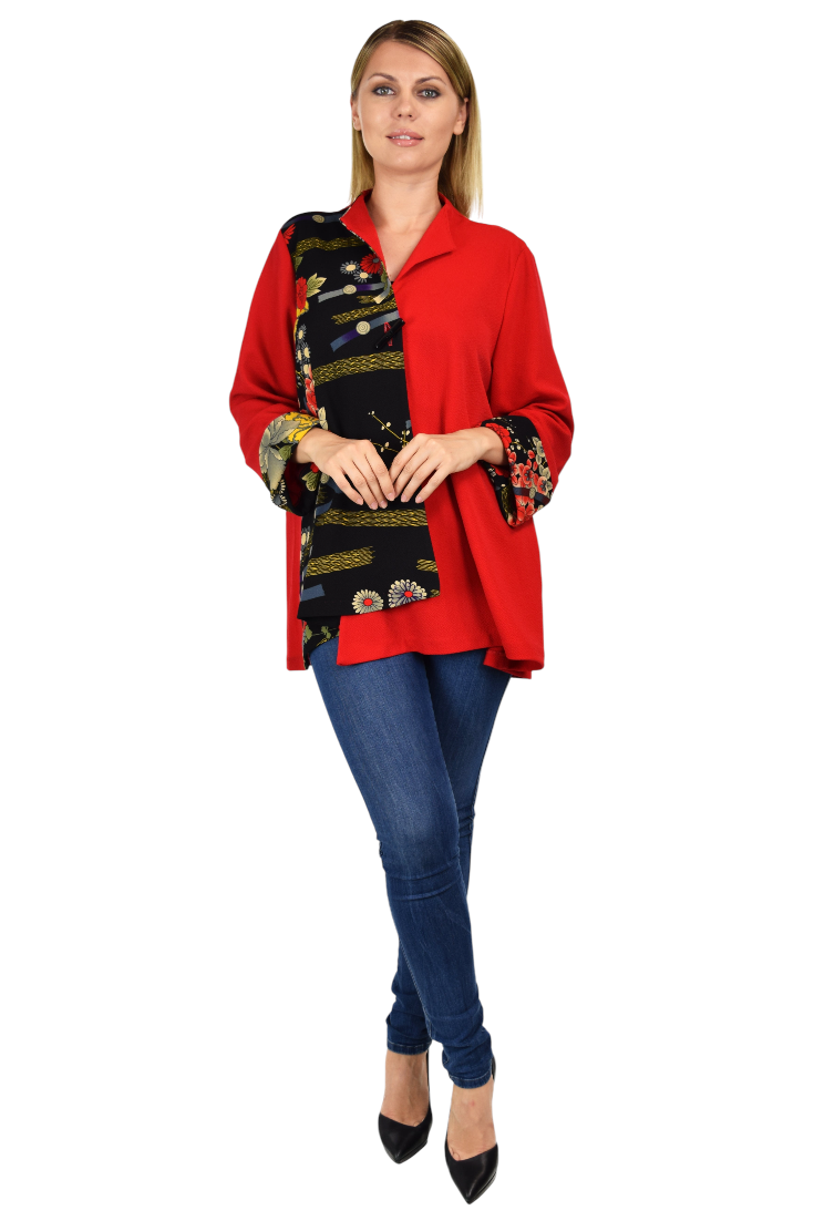 New Travelers Adorable and Chic European cut Jacket Blouse. Small to 2XL