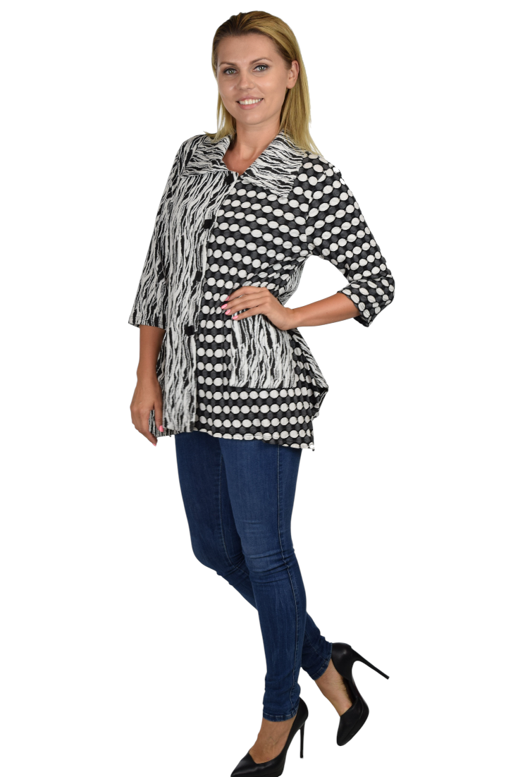 Made in USA, Classy and Artsy Designer Blouse, Jacket. Small to 3XL. Limited Quantity Only