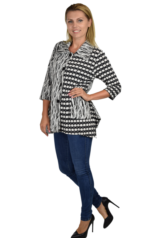 Made in USA, Classy and Artsy Designer Blouse, Jacket. Small to 3XL. Limited Quantity Only