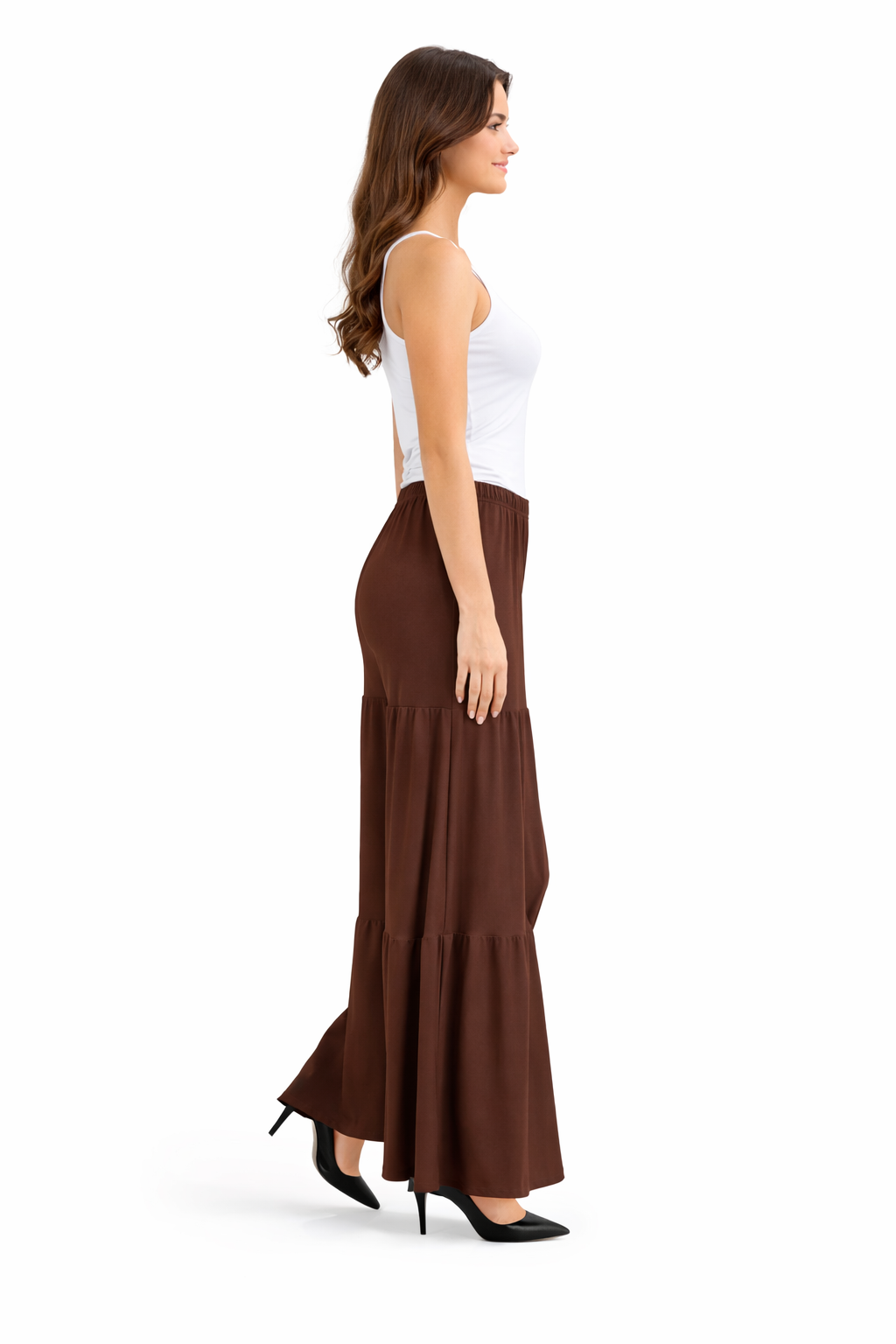 Designer Boho Pants, Tiered pants, USA made Designer Pants, Palazzo Pants, Black Pants